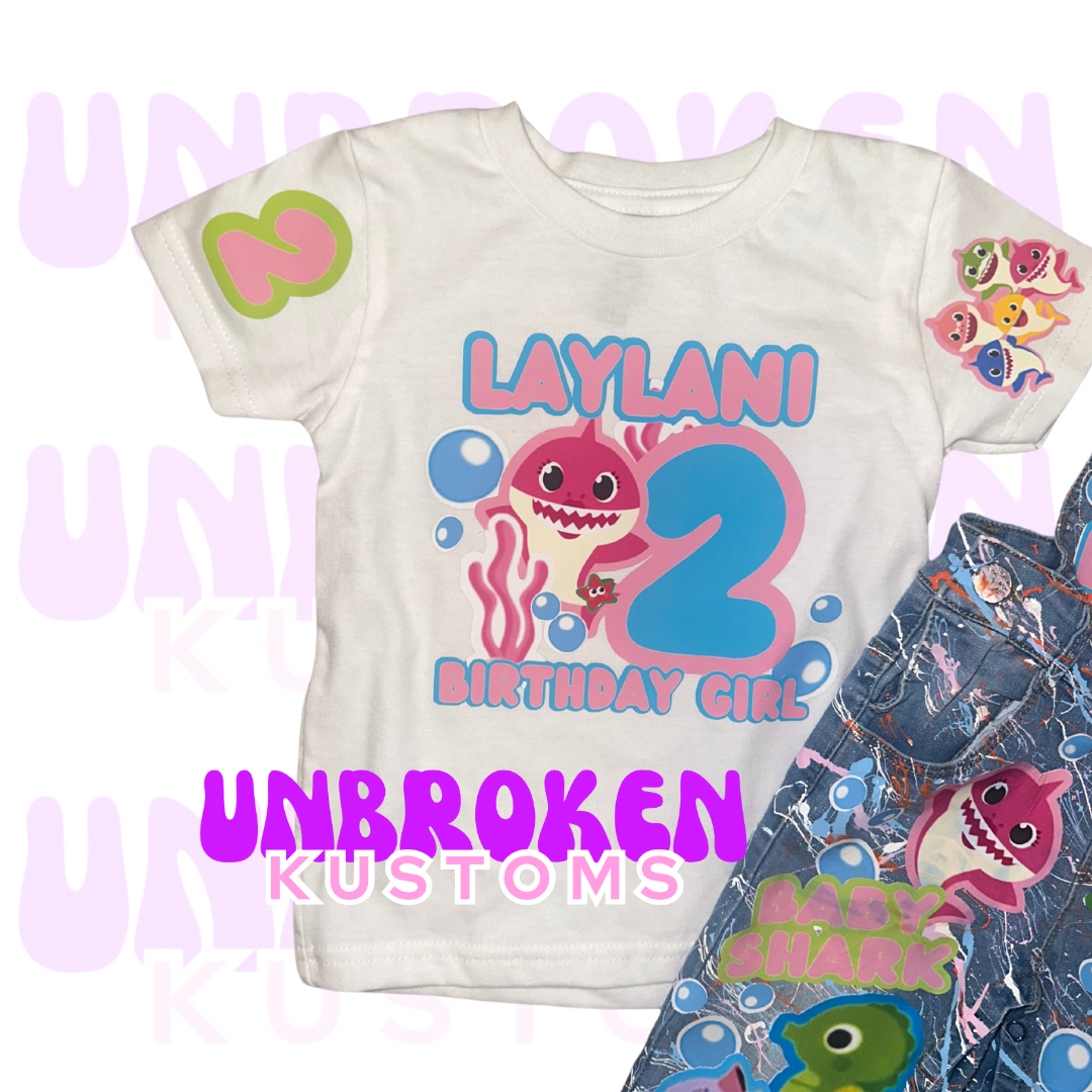 Baby Shark Birthday Set - Baby Shark Birthday Outfit - Baby Shark Birthday