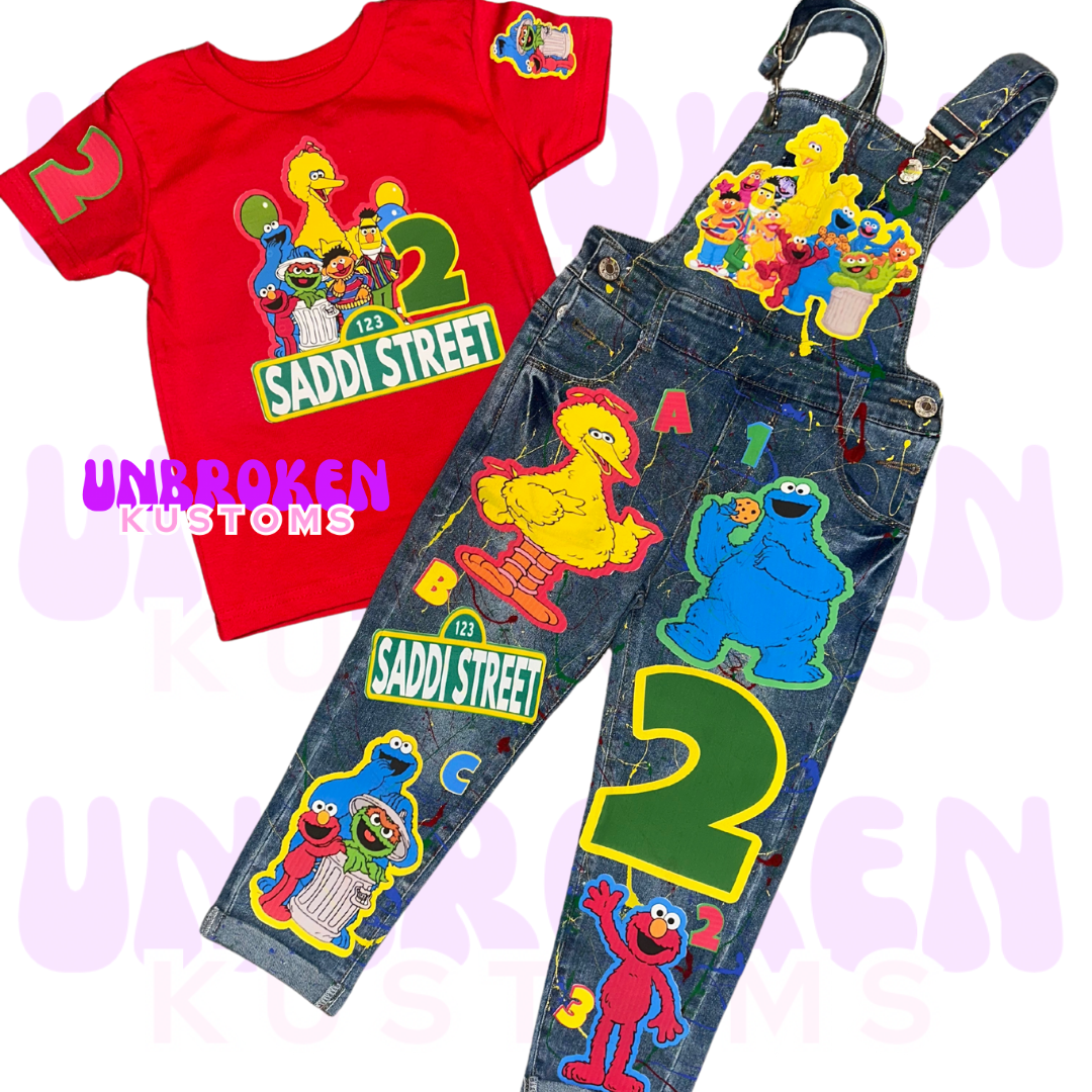 Sesame Street Birthday Set - Sesame Street Birthday Outfit - Sesame Street Birthday