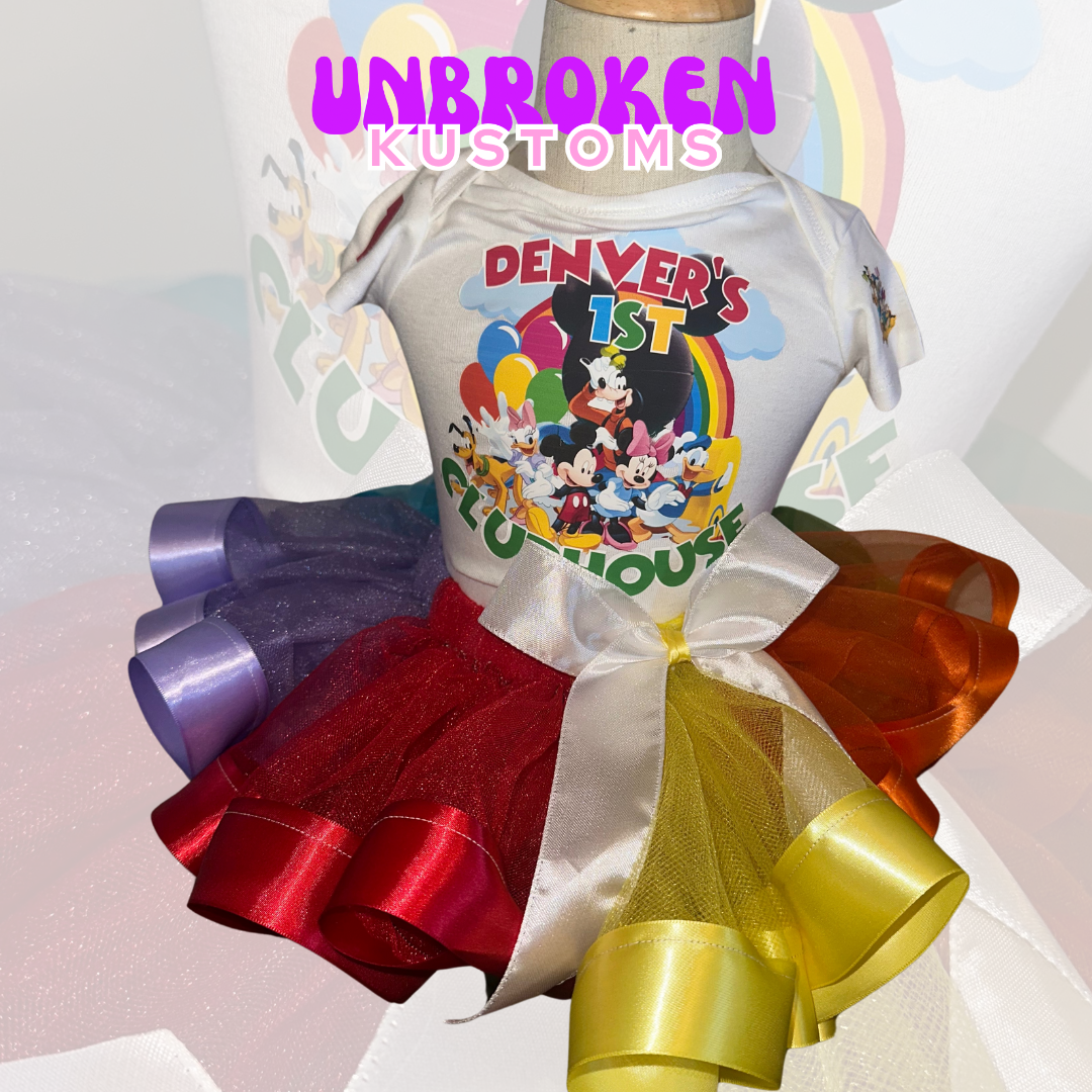 Mickey Mouse Inspired Tutu Birthday Set