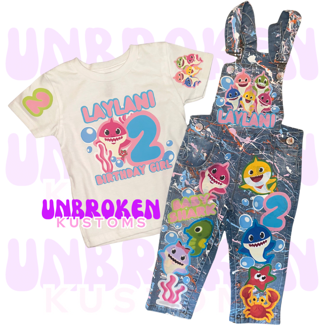 Baby Shark Birthday Set - Baby Shark Birthday Outfit - Baby Shark Birthday
