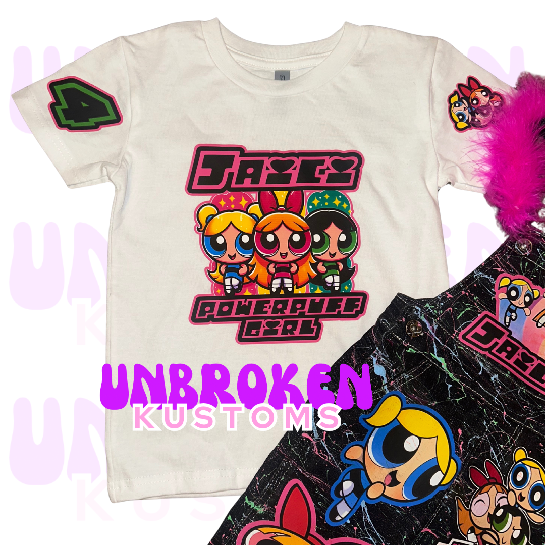 PowerPuff Girls Birthday Set - Power Puff Girls Birthday Outfit - Power Puff Girls Birthday