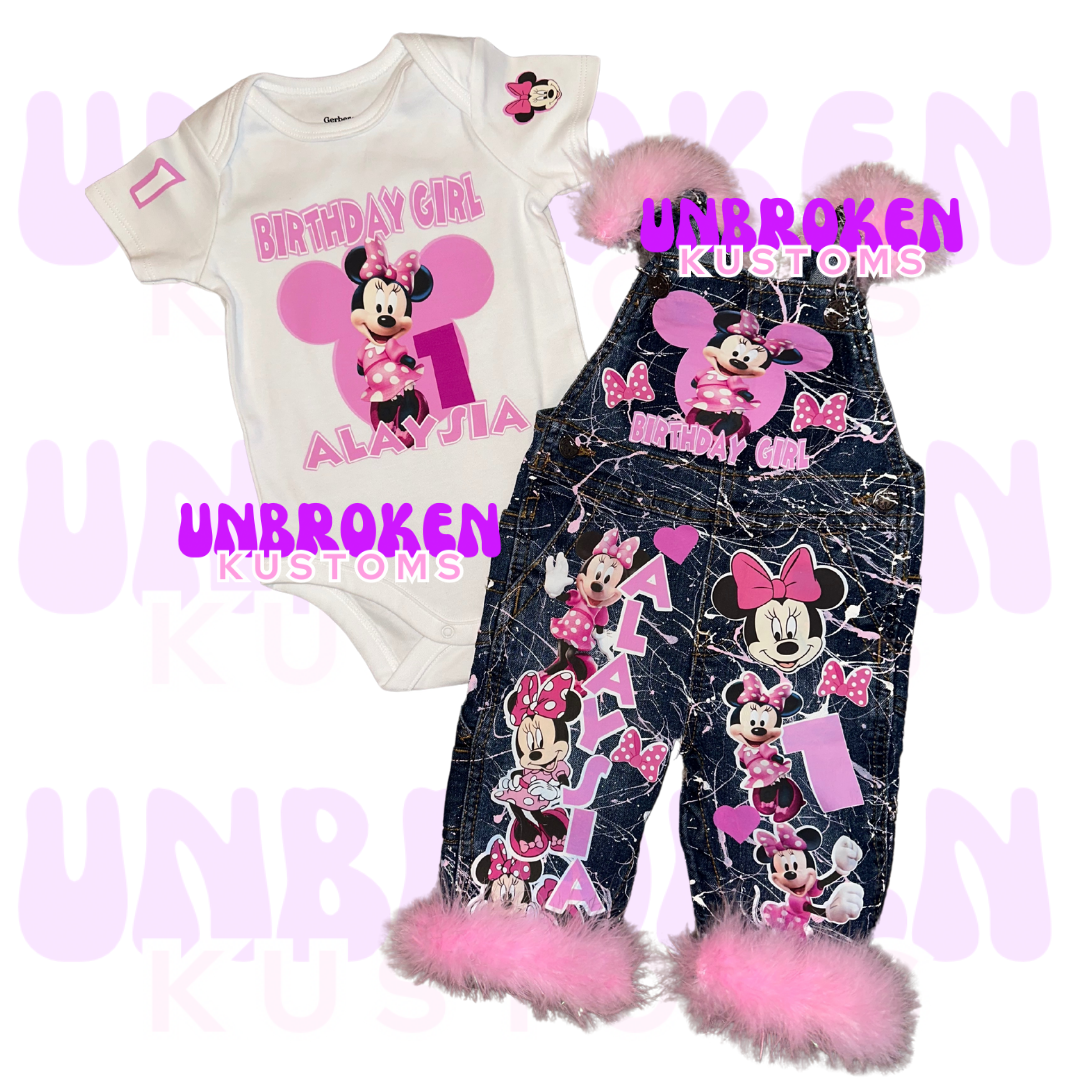 Minnie Mouse Birthday Set - Minnie Mouse Birthday Outfit - Minnie Mouse Birthday
