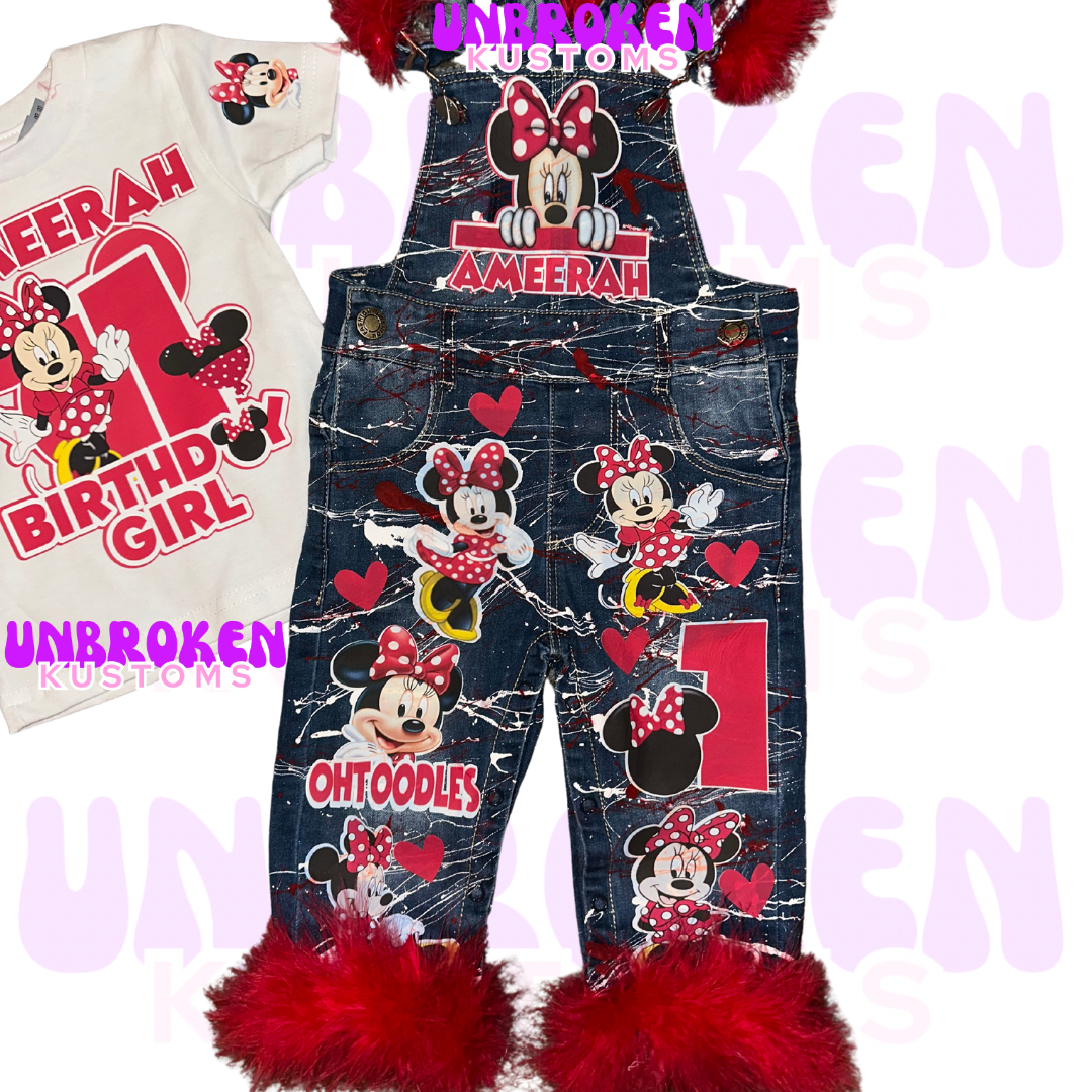 Minnie Mouse Birthday Set - Minnie Mouse Birthday Outfit - Minnie Mouse Birthday