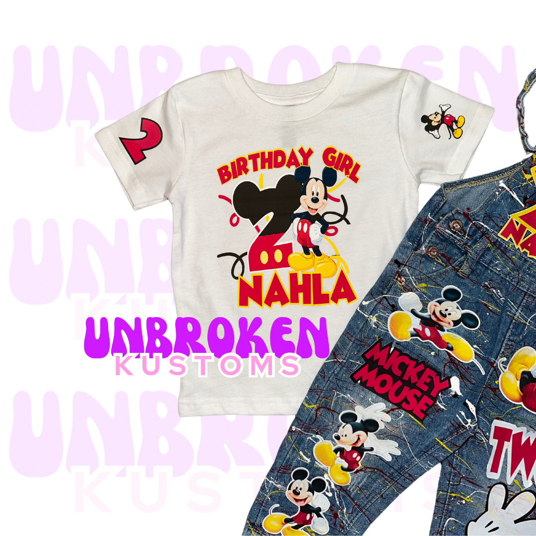 Mickey Mouse Birthday Set - Mickey Mouse Birthday Outfit - Mickey Mouse Birthday