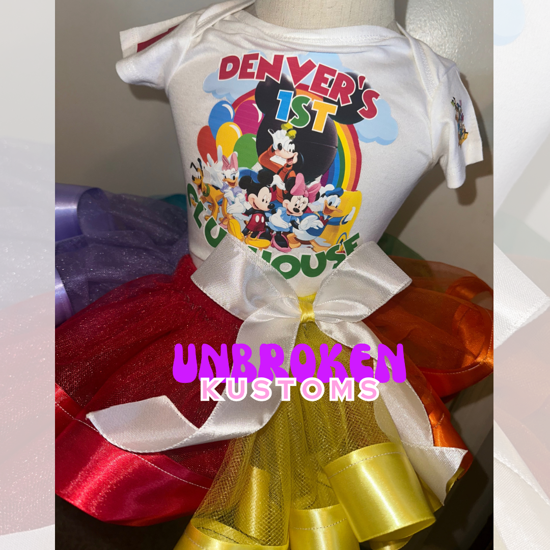 Mickey Mouse Inspired Tutu Birthday Set
