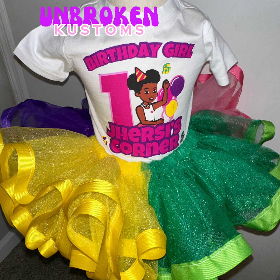 Gracie Corner Inspired Tutu Birthday Set