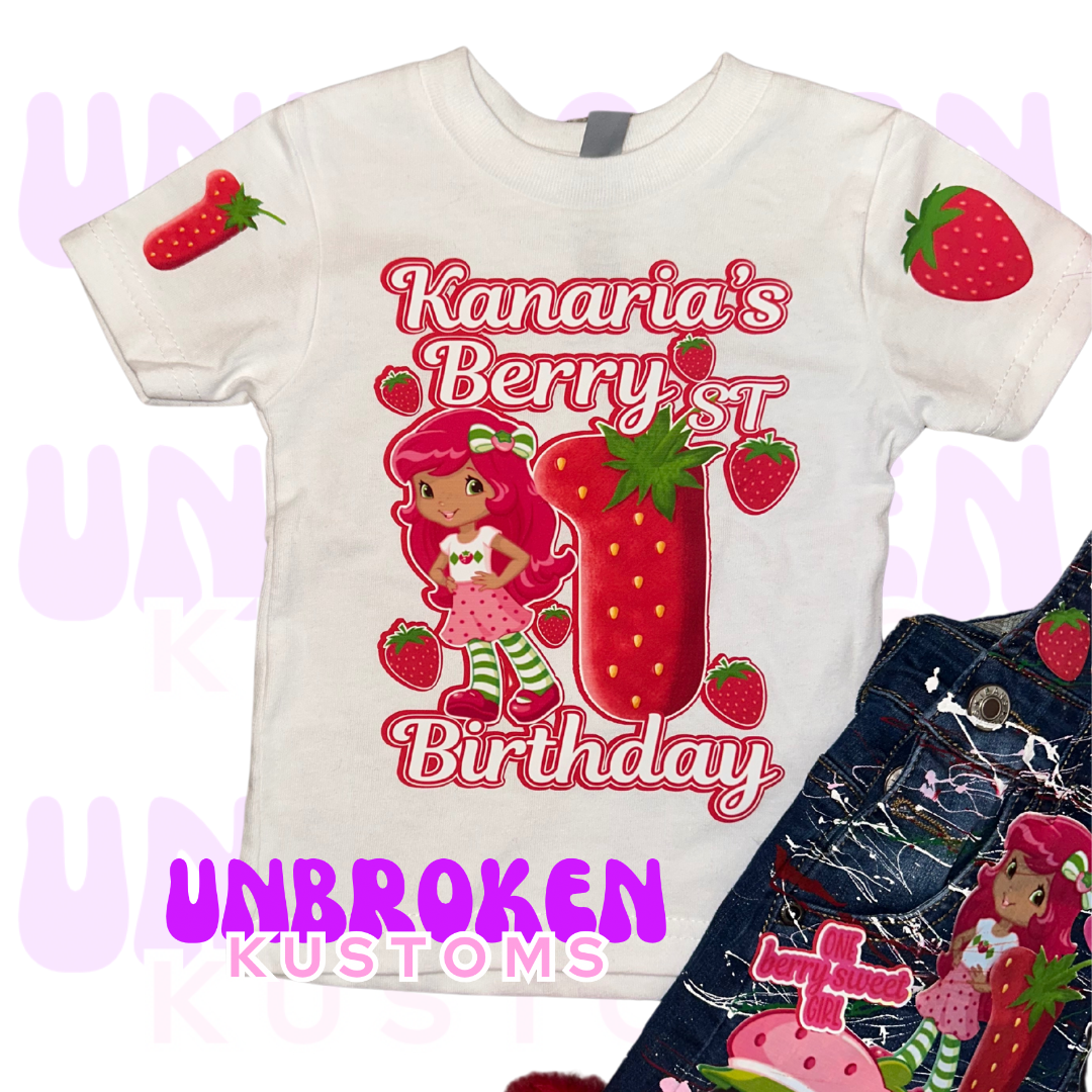 Strawberry Shortcake Birthday Set - Strawberry Shortcake Birthday Outfit - Strawberry Shortcake Birthday