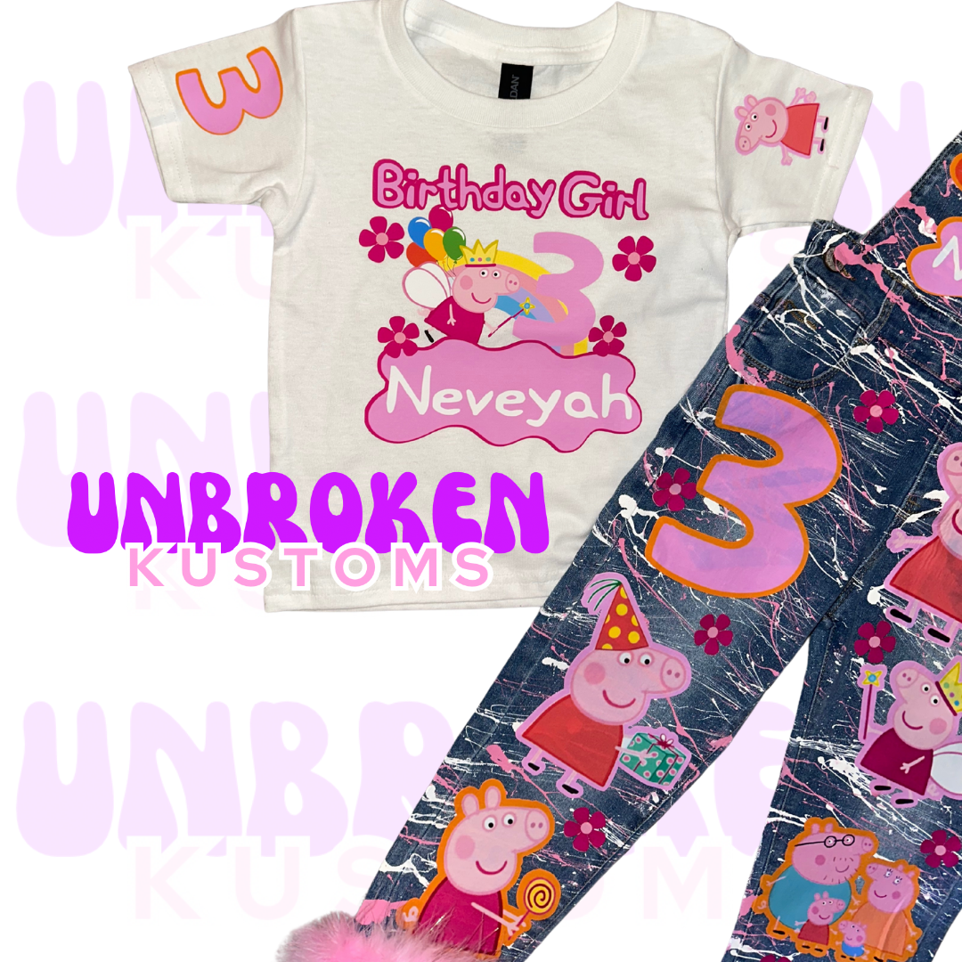 Peppa Pig Custom Birthday Outfit