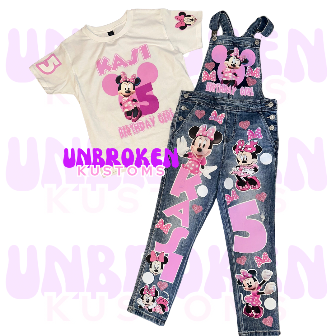 Minnie Mouse Birthday Set - Minnie Mouse Birthday Outfit - Minnie Mouse Birthday