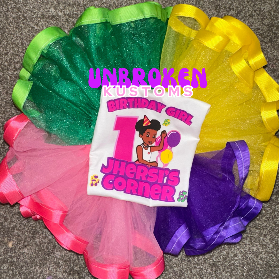 Gracie Corner Inspired Tutu Birthday Set