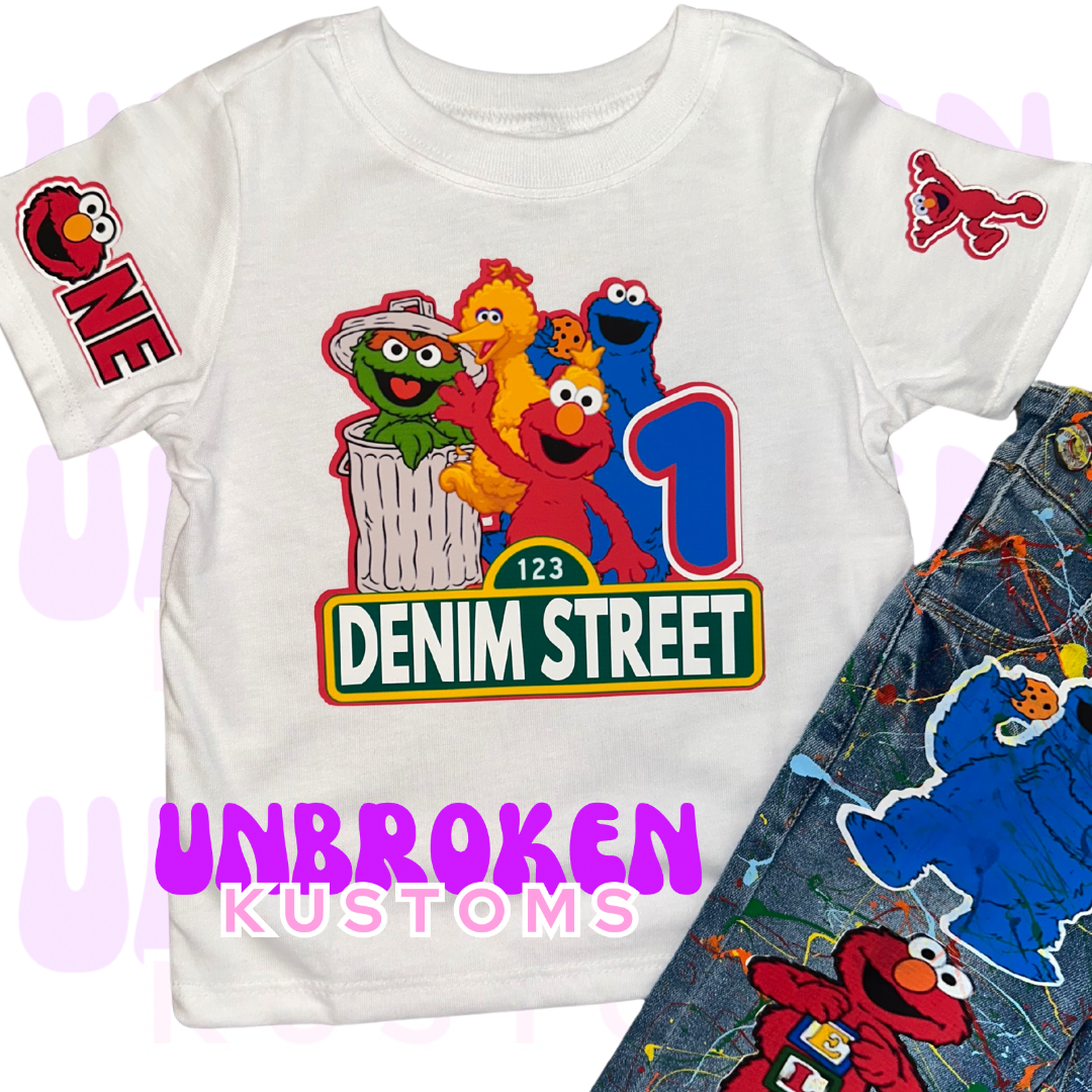 Sesame Street Birthday Set - Sesame Street Birthday Outfit - Sesame Street Birthday
