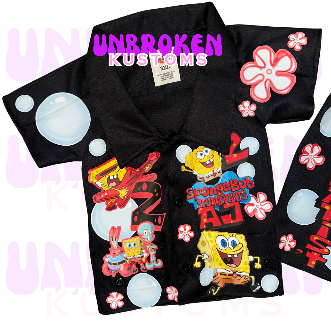 SpongeBob Birthday Set - SpongeBob Birthday Outfit - SpongeBob Birthday