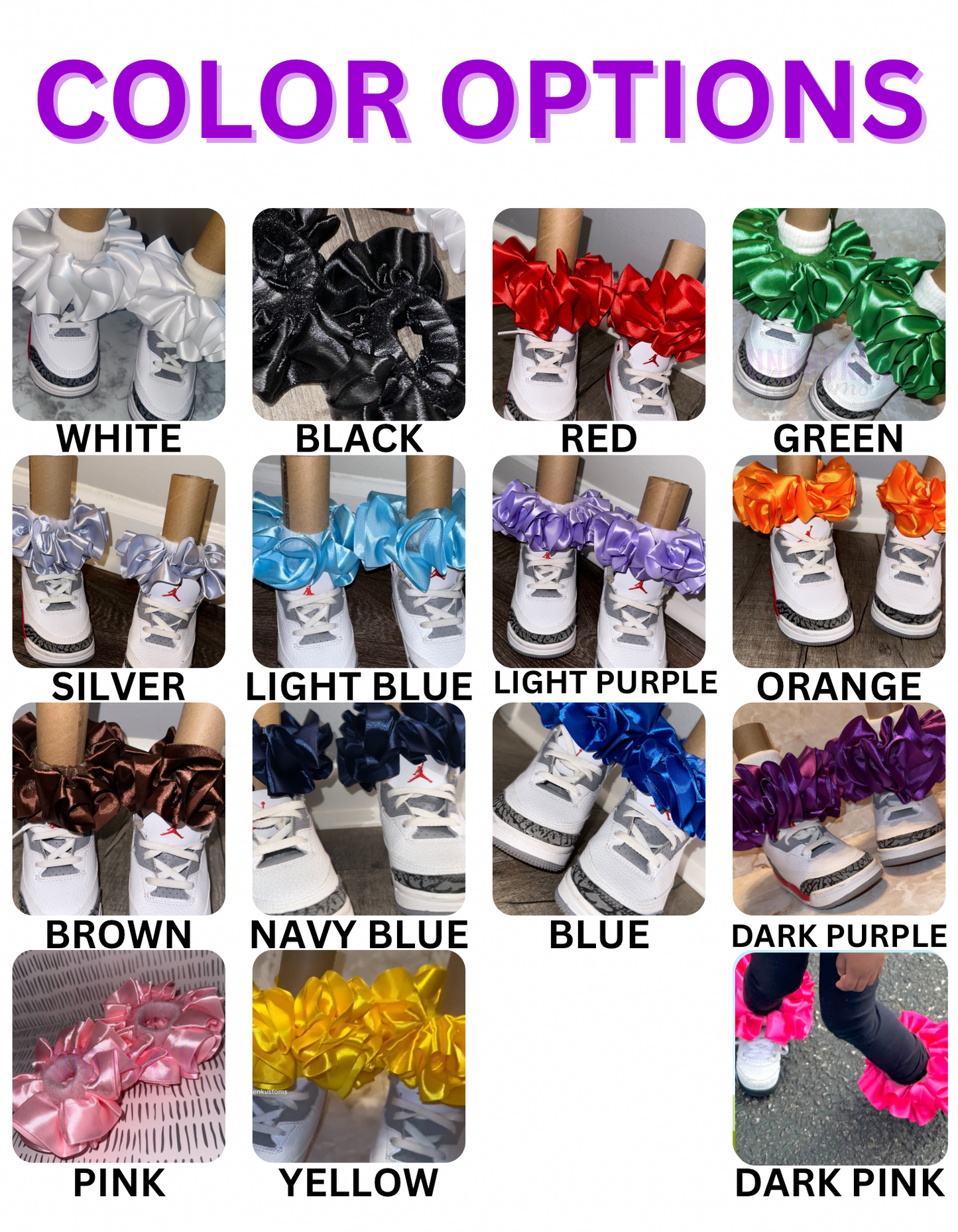 Choose Your Color(s) Ruffle Socks