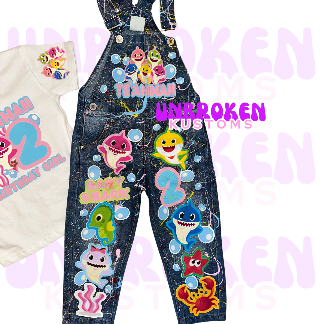 Baby Shark Birthday Set - Baby Shark Birthday Outfit - Baby Shark Birthday