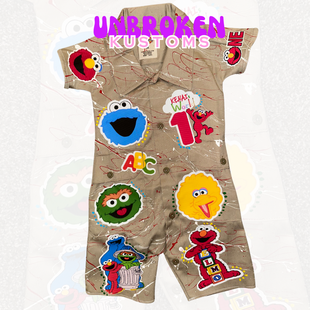Elmo Birthday Set - Elmo Birthday Outfit - Sesame Street Birthday