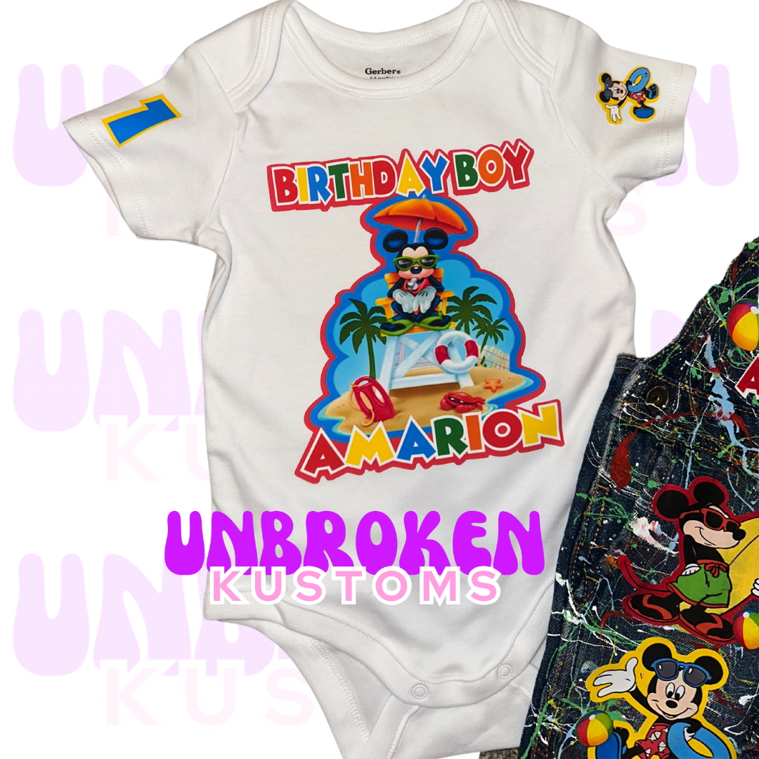 Mickey Mouse Birthday Set - Mickey Mouse Birthday Outfit - Mickey Mouse Birthday