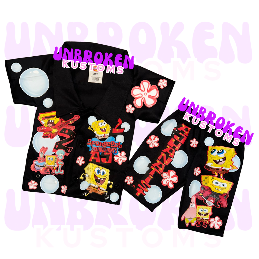 SpongeBob Birthday Set - SpongeBob Birthday Outfit - SpongeBob Birthday
