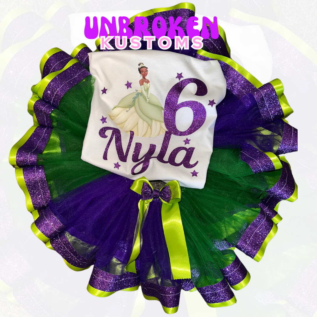 Princess Tiana Tutu Birthday Set