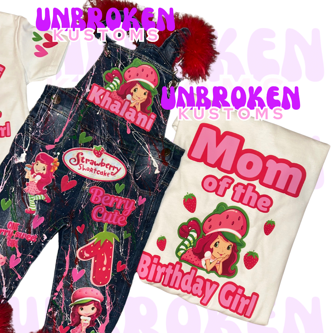 Strawberry Shortcake Birthday Set - Strawberry Shortcake Birthday Outfit - Strawberry Shortcake Birthday