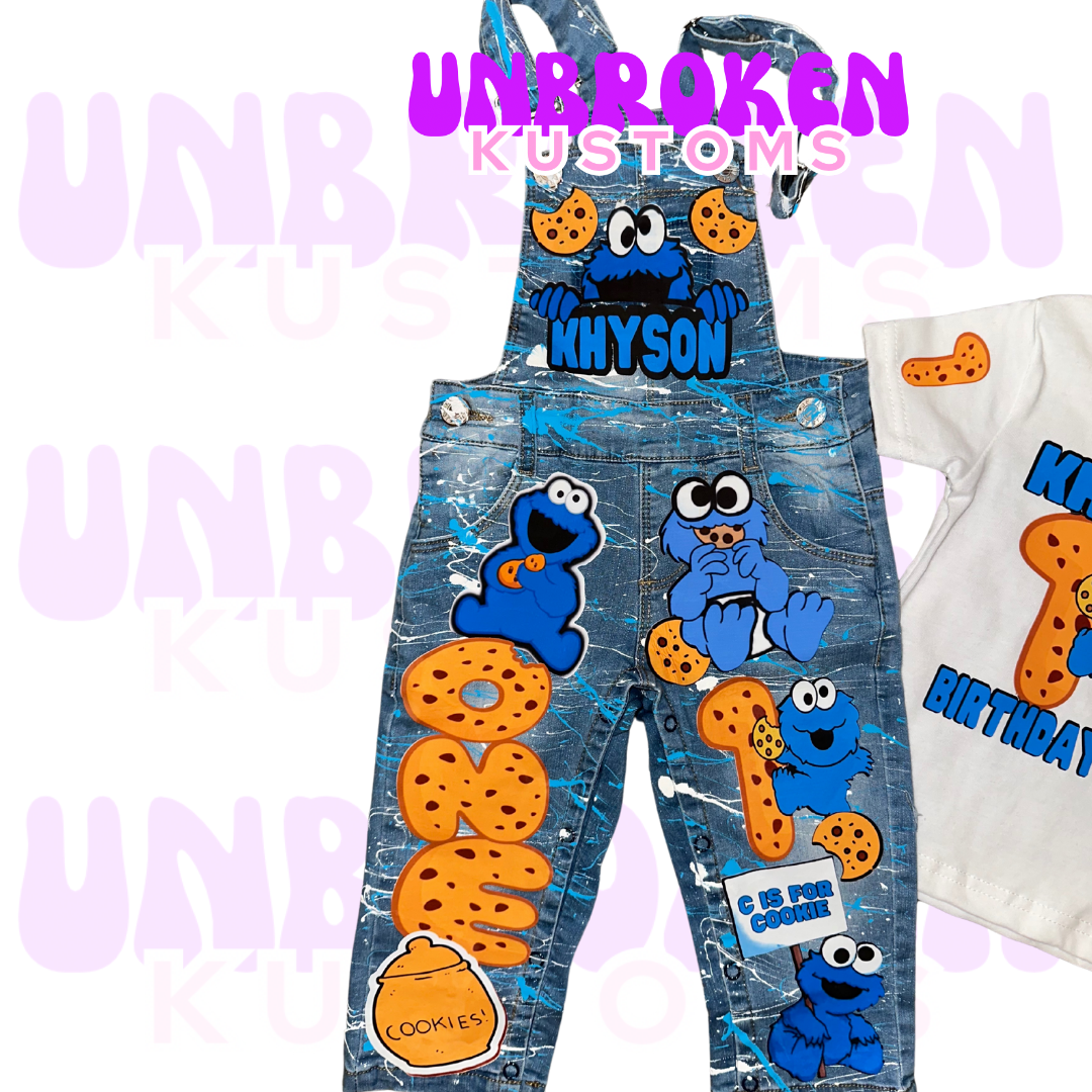 Cookie Monster Birthday Set - Cookie Monster Birthday Outfit - Cookie Monster Birthday