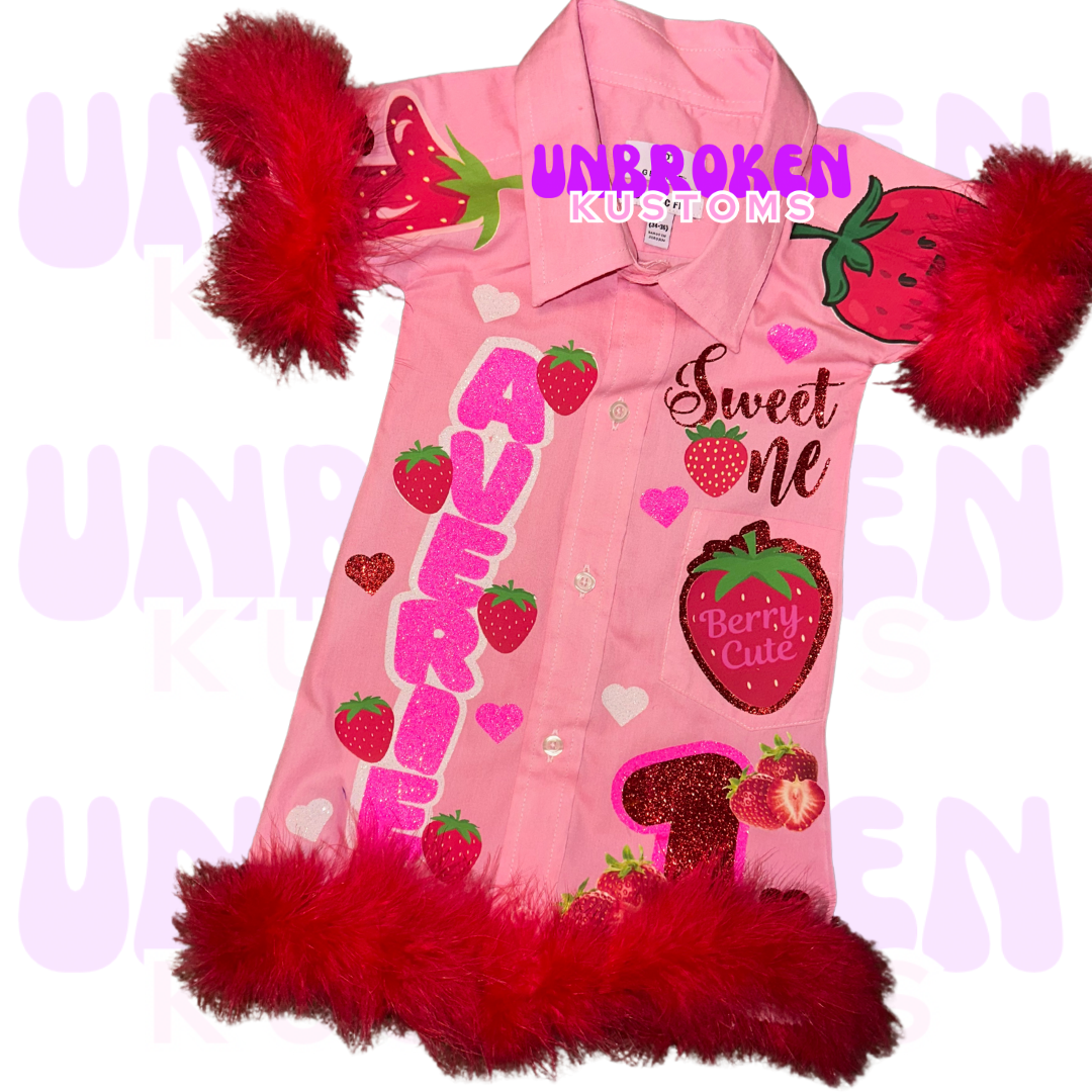 Strawberry Birthday Dress - Strawberry Birthday Outfit - Strawberry Birthday