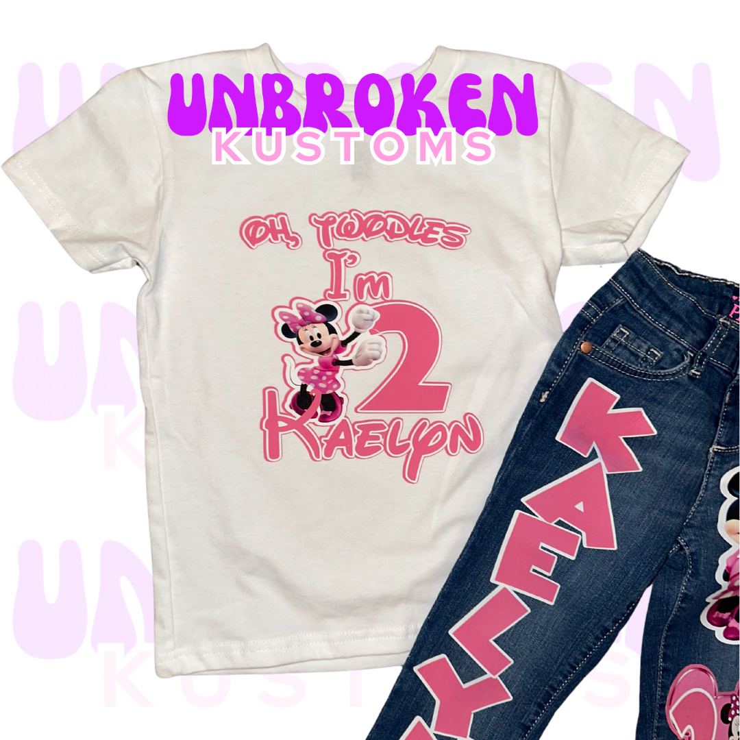 Minnie Mouse Birthday Set - Minnie Mouse Birthday Outfit - Minnie Mouse Birthday