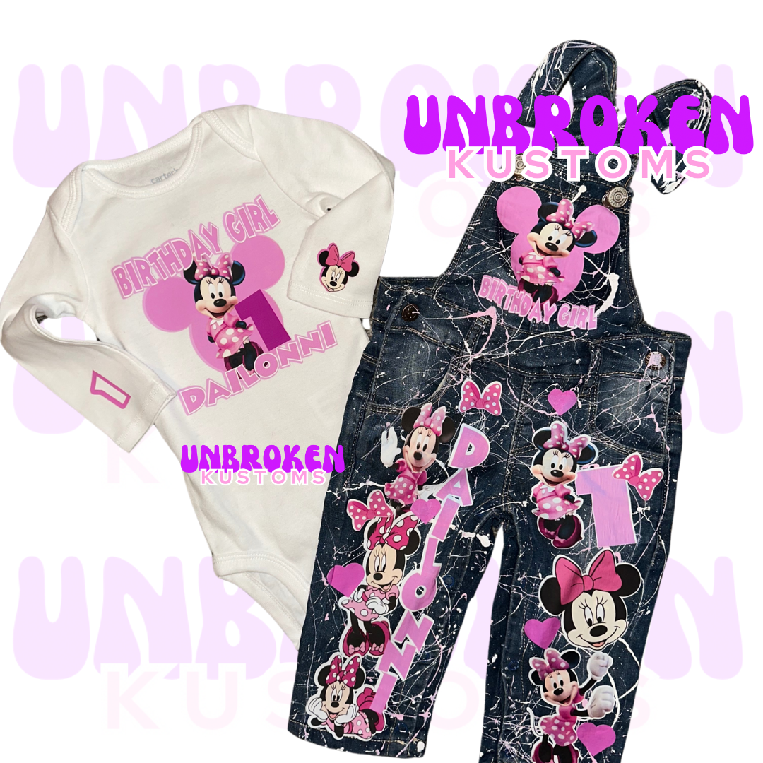 Minnie Mouse Birthday Set - Minnie Mouse Birthday Outfit - Minnie Mouse Birthday