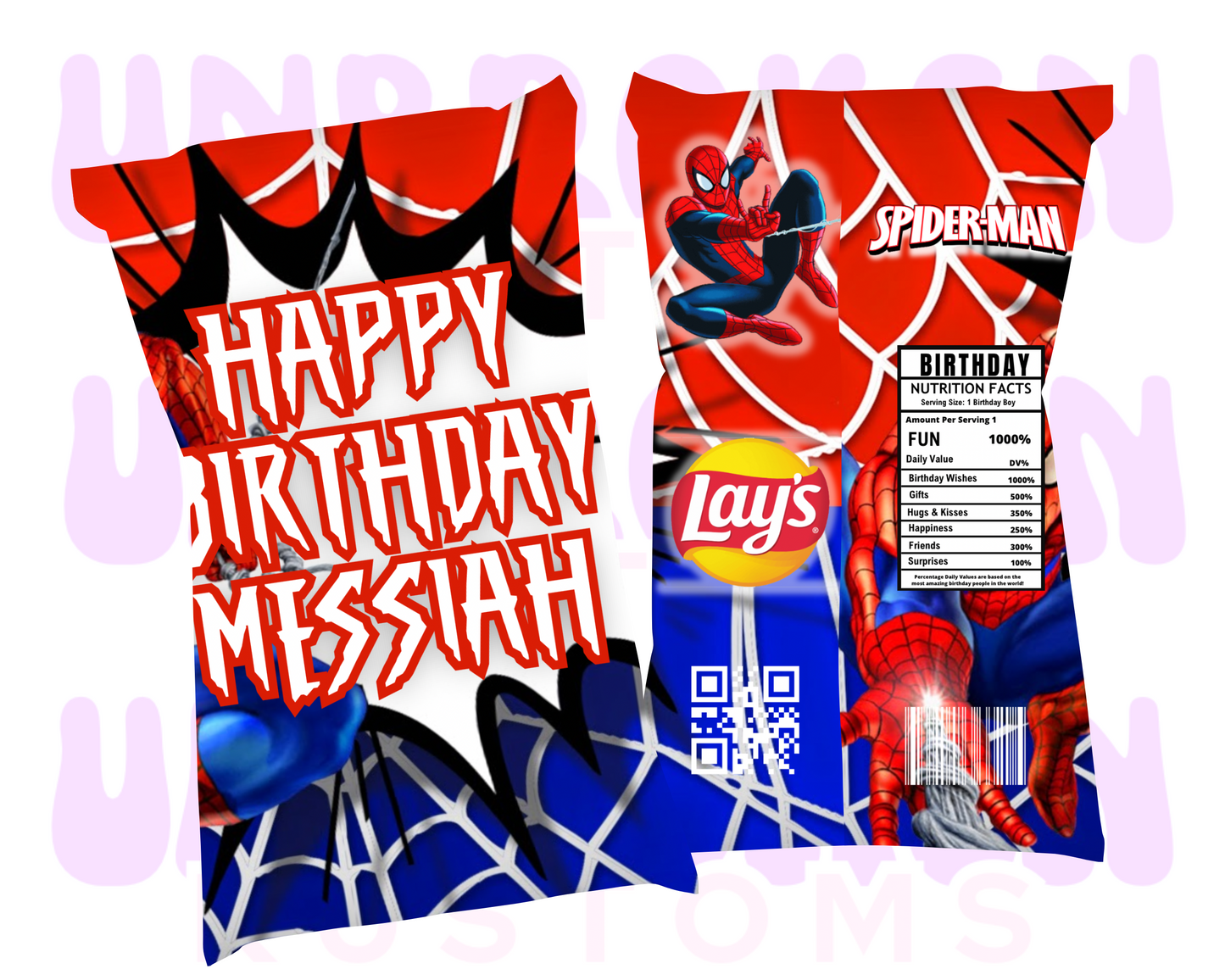 Spider Man Chip Bag Favor