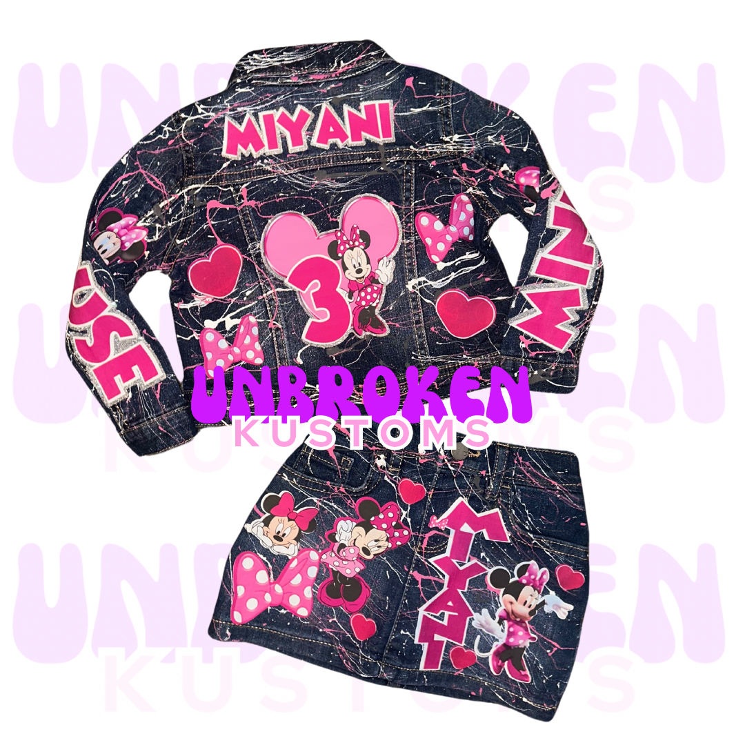 Minnie Mouse Birthday Set - Minnie Mouse Birthday Outfit - Minnie Mouse Birthday