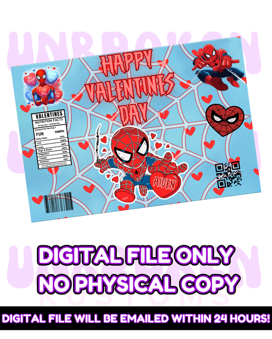 Spider Man Valentines Bag Favor | DIGITAL FILE