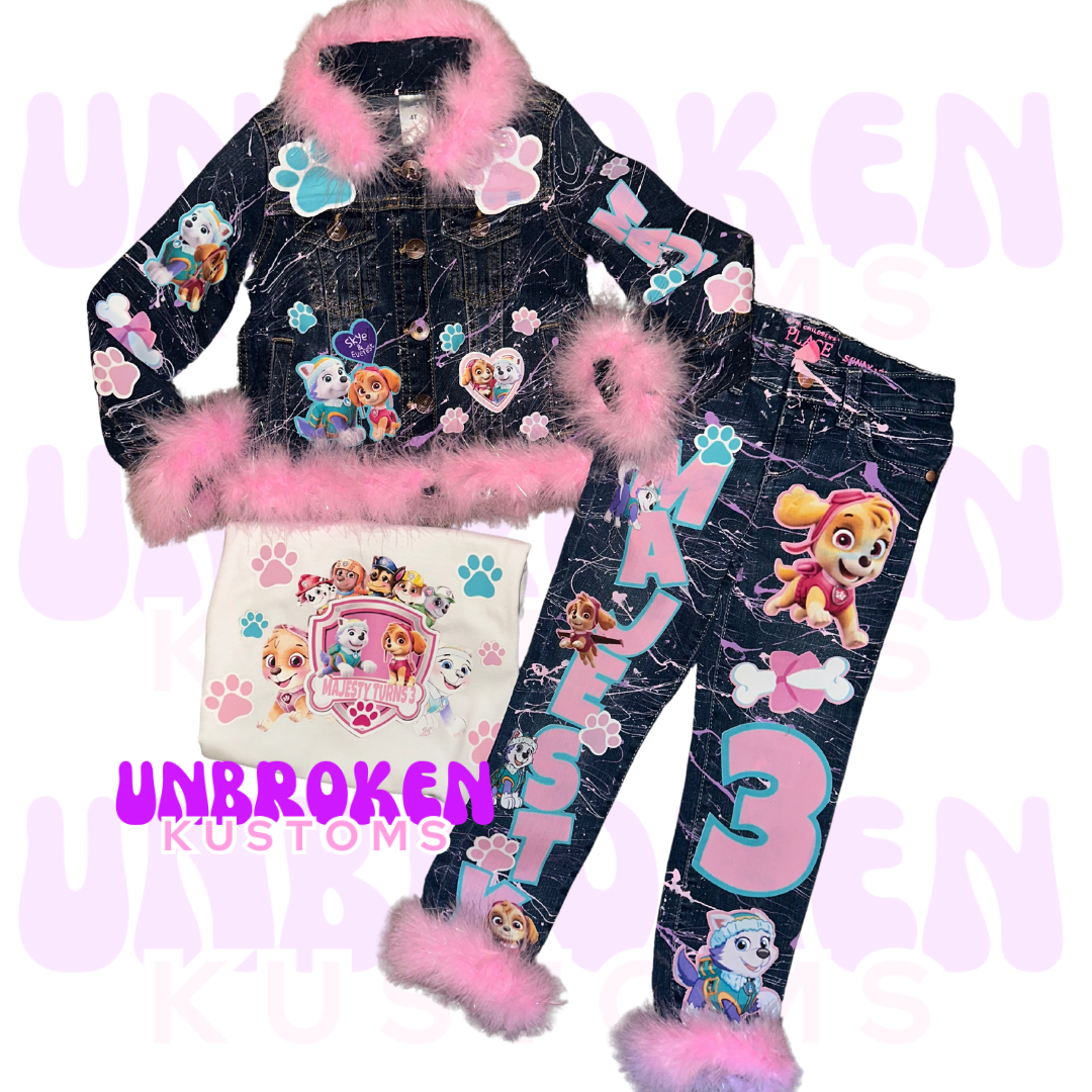 Skye Paw Patrol Birthday Set - Skye Paw Patrol Birthday Outfit - Skye Paw Patrol Birthday