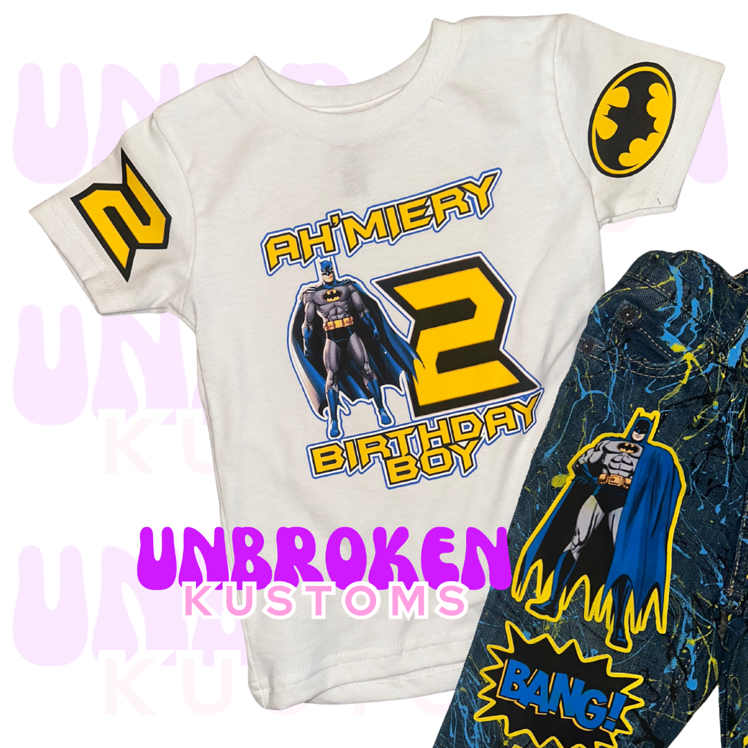 Batman Birthday Set - Batman Birthday Outfit - Batman Birthday