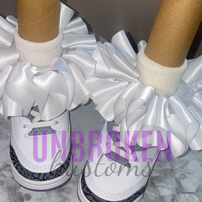 White Kids Tutu Ruffle Socks