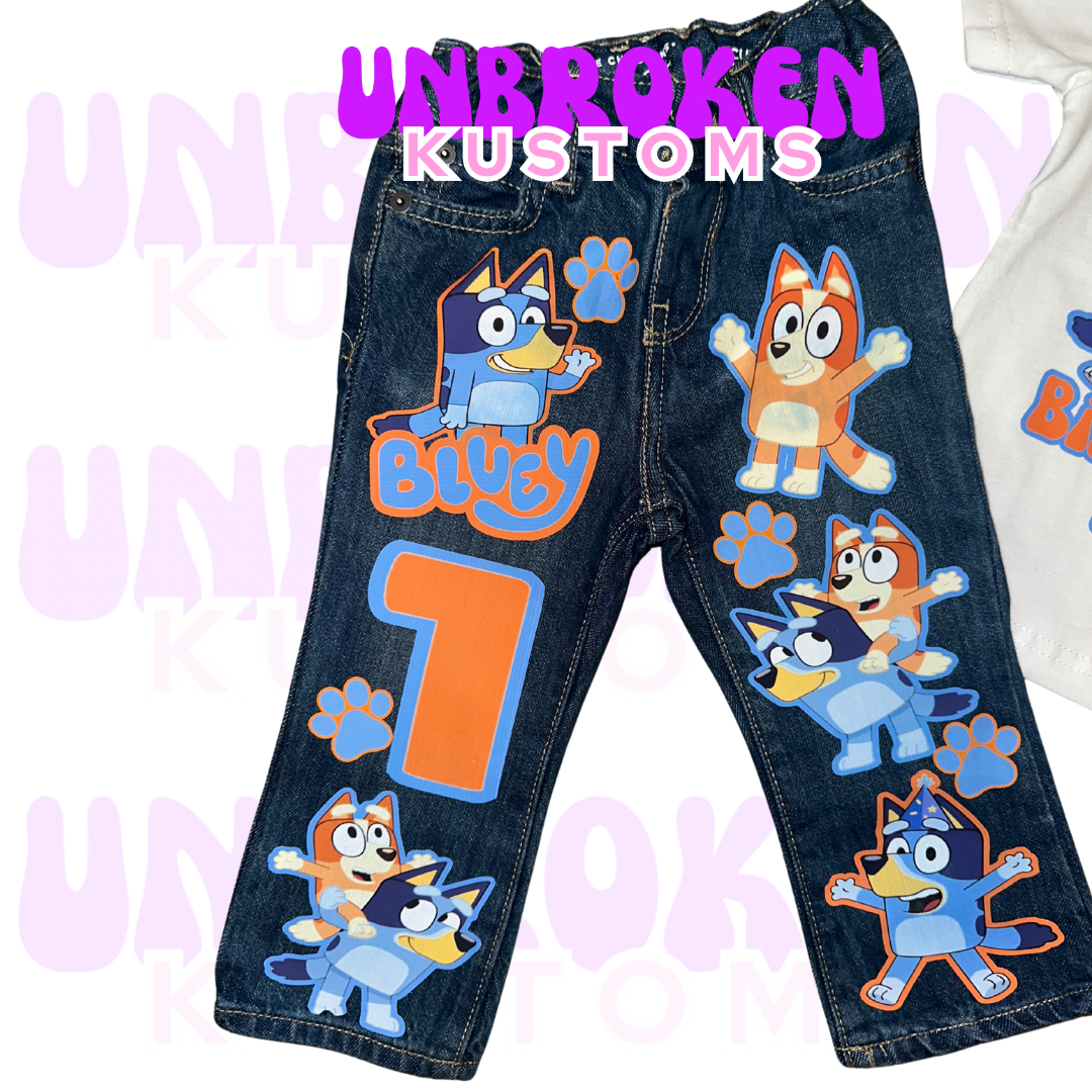 Bluey Birthday Set - Bluey Birthday Outfit - Bluey Birthday