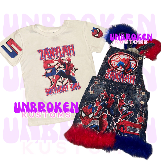 SpiderMan Birthday Set - Spider Girl Birthday Outfit - Spider Woman Birthday