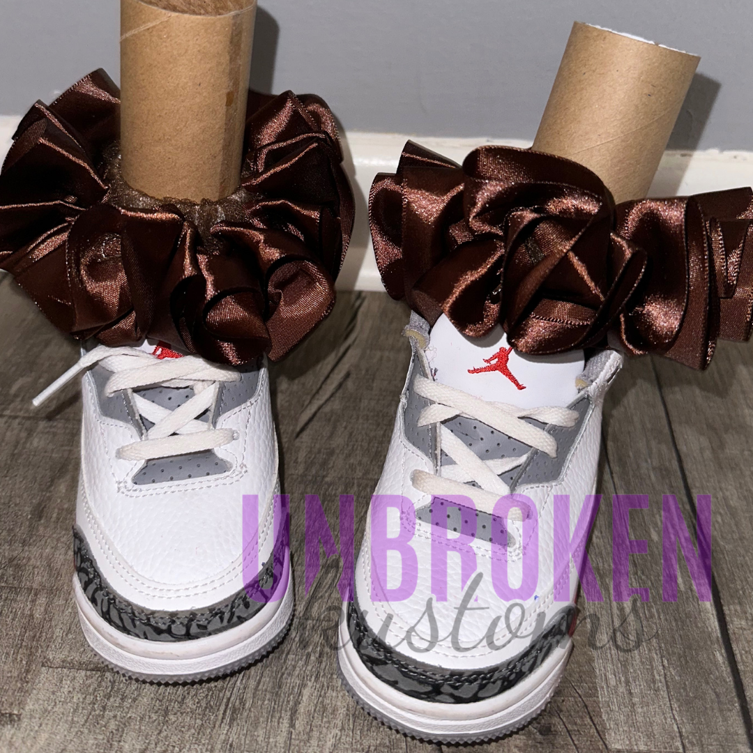 Brown Kids Tutu Ruffle Socks