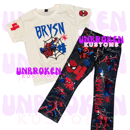 SpiderMan Birthday Set - Spider Man Birthday Outfit - Spider Man Birthday