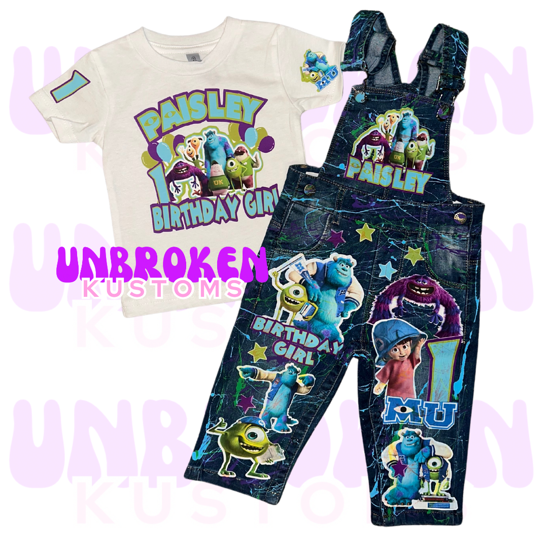 Monsters Inc Birthday Set - Monster University Birthday Outfit - Monster Inc Birthday