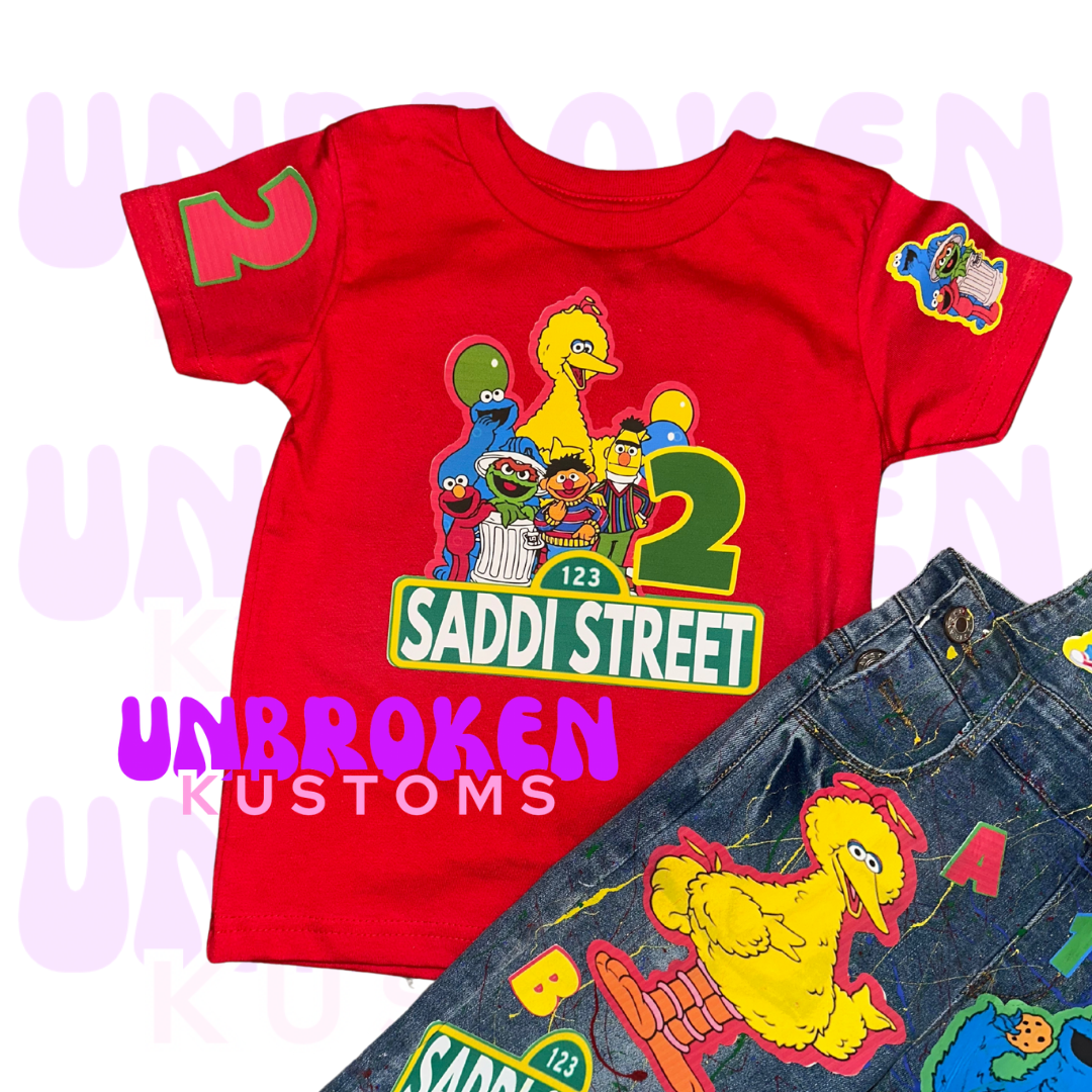 Sesame Street Birthday Set - Sesame Street Birthday Outfit - Sesame Street Birthday