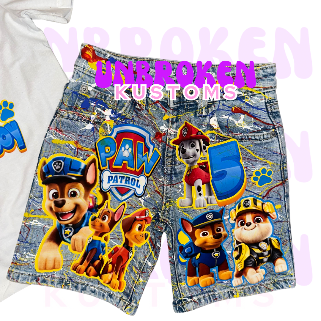 Paw Patrol Birthday Set - Paw Patrol Birthday Outfit - Paw Patrol Birthday