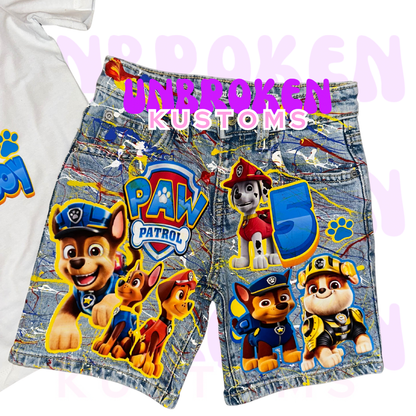 Paw Patrol Birthday Set - Paw Patrol Birthday Outfit - Paw Patrol Birthday