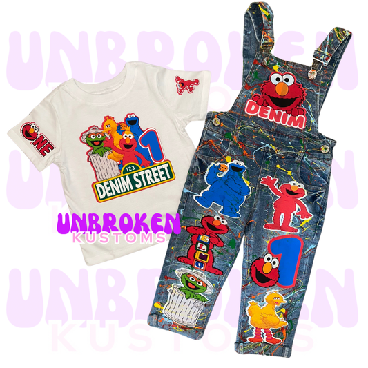 Sesame Street Birthday Set - Sesame Street Birthday Outfit - Sesame Street Birthday