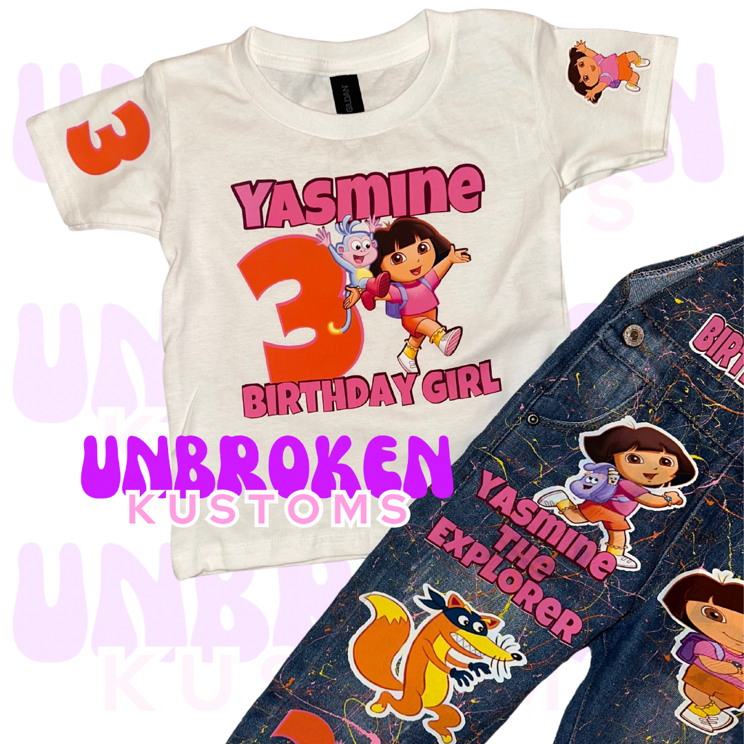 Dora Birthday Set - Dora The Explorer Birthday Outfit - Dora The Explorer Birthday
