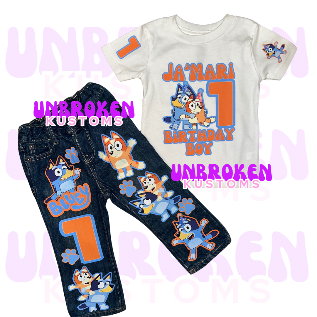 Bluey Birthday Set - Bluey Birthday Outfit - Bluey Birthday