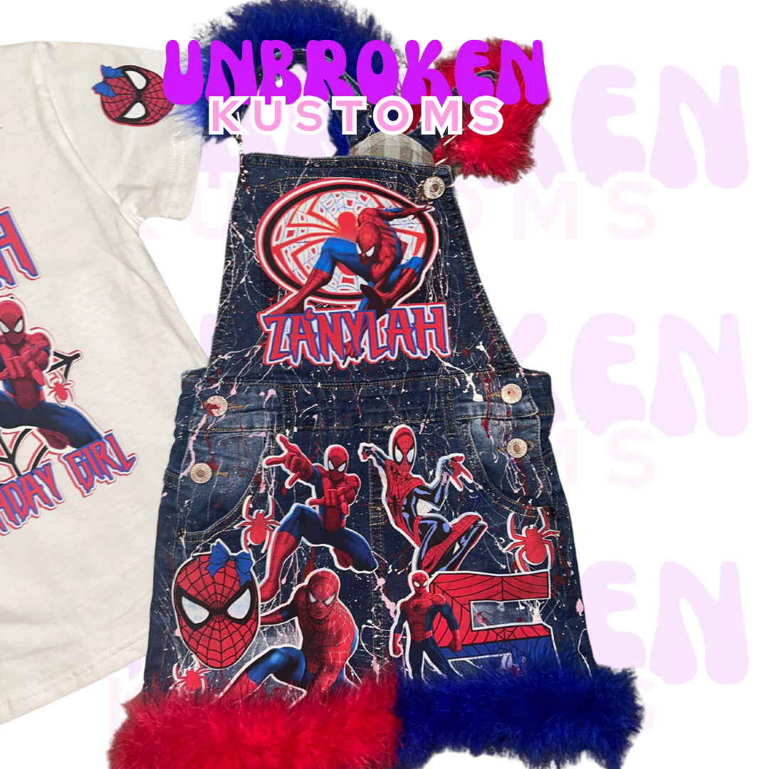 SpiderMan Birthday Set - Spider Girl Birthday Outfit - Spider Woman Birthday