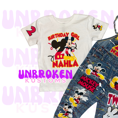 Mickey Mouse Birthday Set - Mickey Mouse Birthday Outfit - Mickey Mouse Birthday