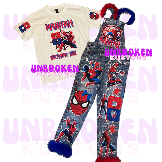 SpiderMan Birthday Set - Spider Girl Birthday Outfit - Spider Woman Birthday