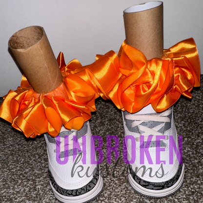 Orange Kids Tutu Ruffle Socks