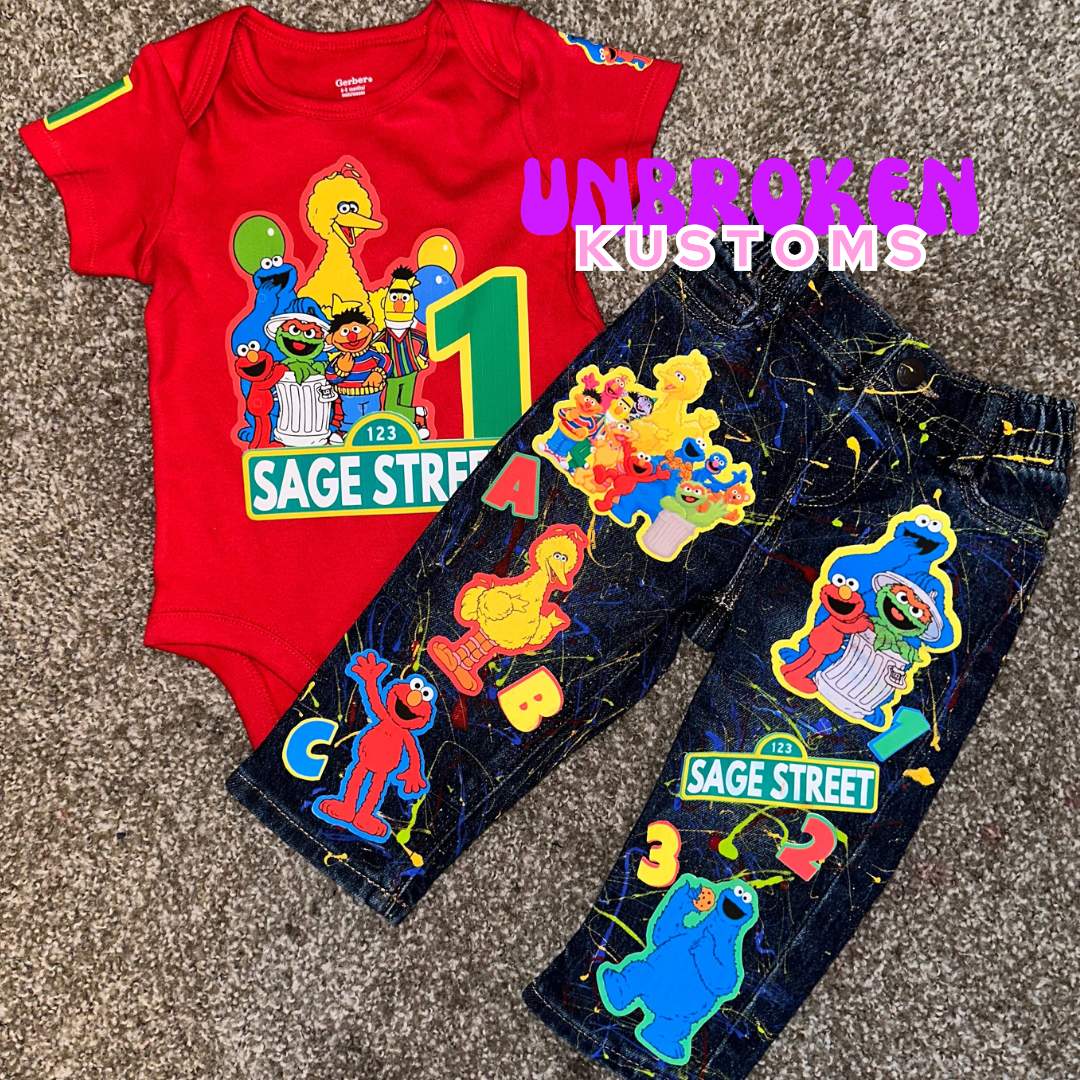 Sesame Street Theme Birthday Outfit