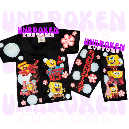 SpongeBob Birthday Set - SpongeBob Birthday Outfit - SpongeBob Birthday
